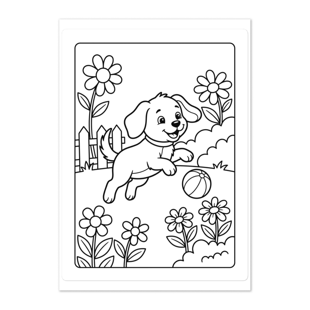 Custom line-art kiss-cut sticker sheet from your photo — Color: White, Size: 5.83″×8.27″
